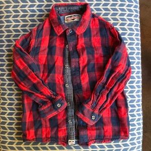 Plaid Flannel Button Up Shirt